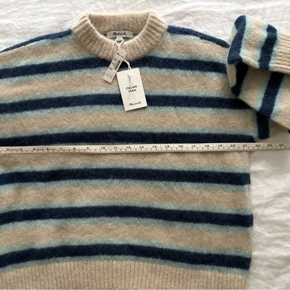 NWT Madewell Blue and Cream Striped Sweater - Picture 6 of 10